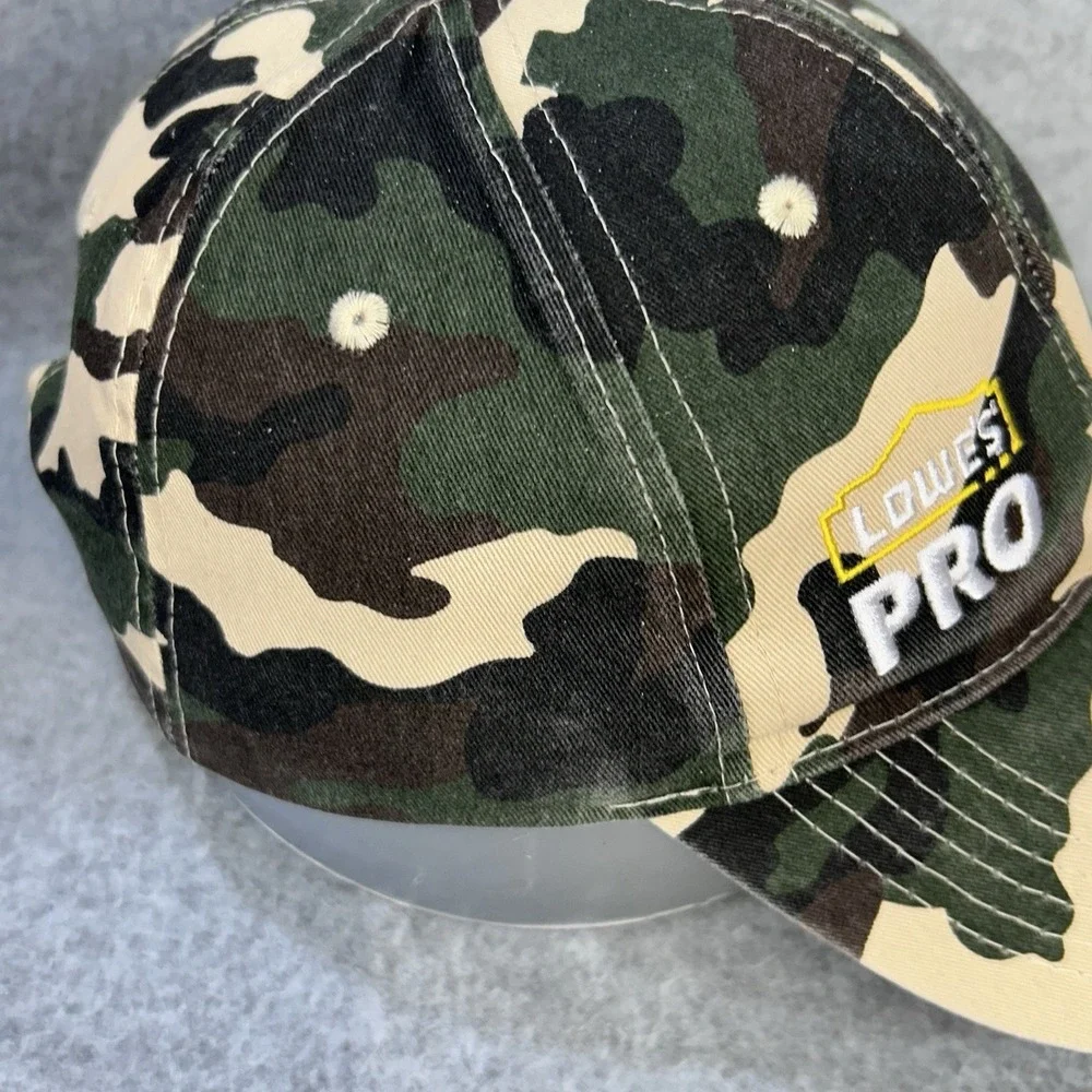 Lowe's PRO Hat Lot 2 Snapback Caps Blue Camo Embroidered‎ Adjustable